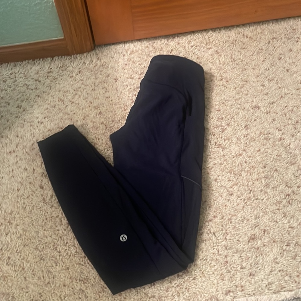 LULULEMON mid rise dark navy blue leggings